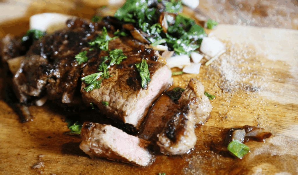 A Perfectly Seared Ribeye Steak
