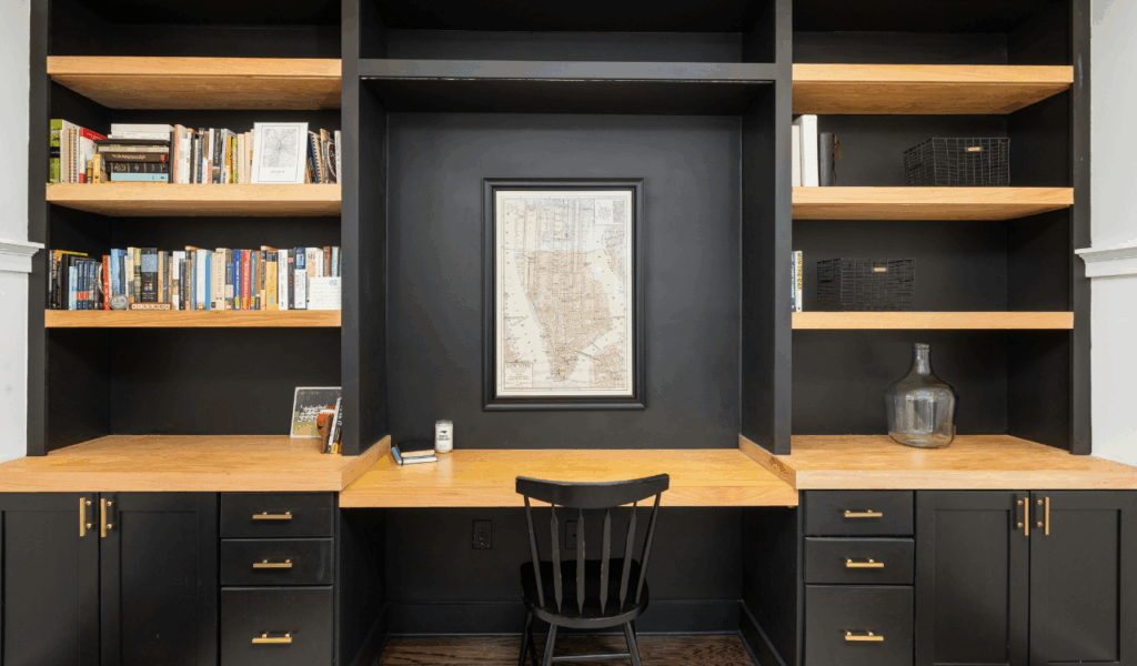 Floor-to-Ceiling Built-In Library Shelving