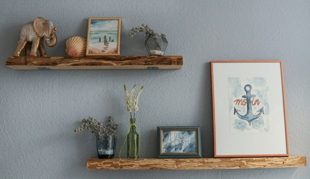  Hollow-Core Floating Shelves With Hidden Brackets