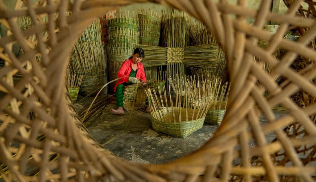 Cheap Bamboo Strip Baskets