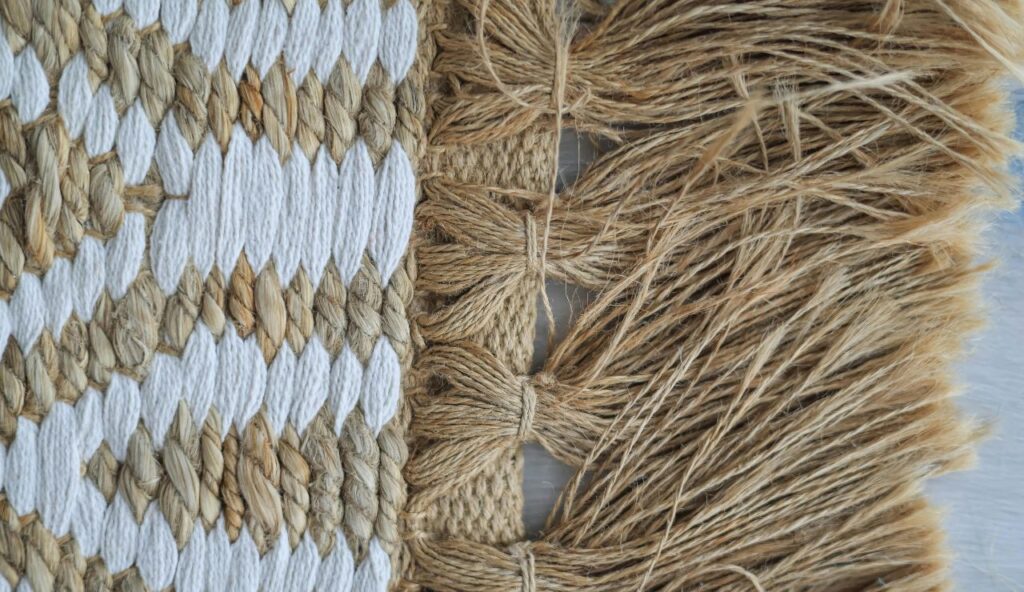 Boho Fringe Jute & Cotton Blend