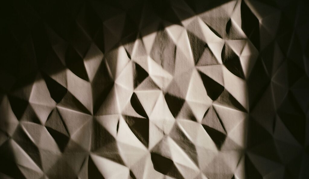 Ombre Mountains in Polygon Shapes