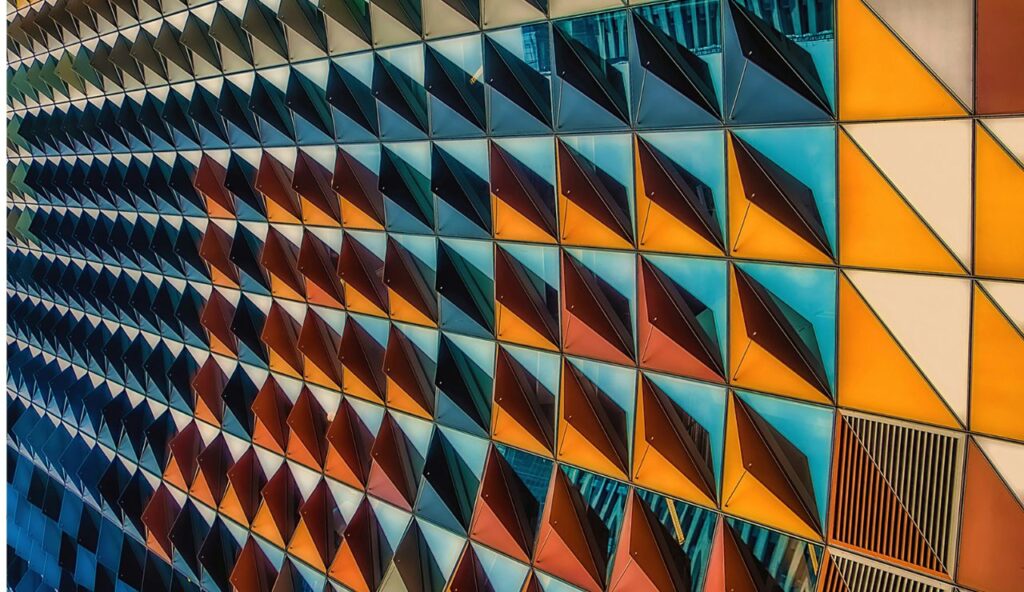 Triangles in a Row (Especially Pastel)