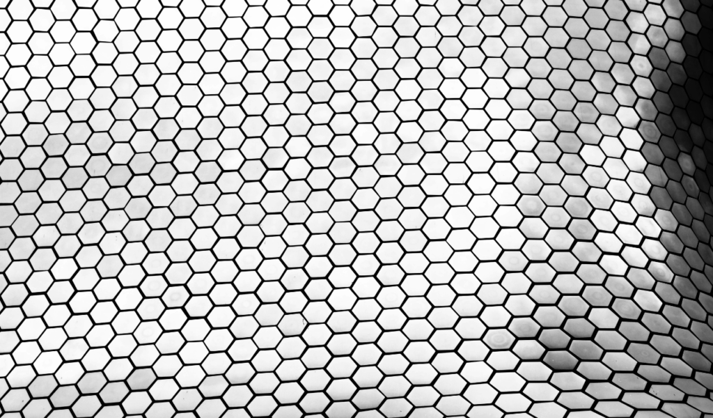 Metallic Finished Ceramic Hexagons