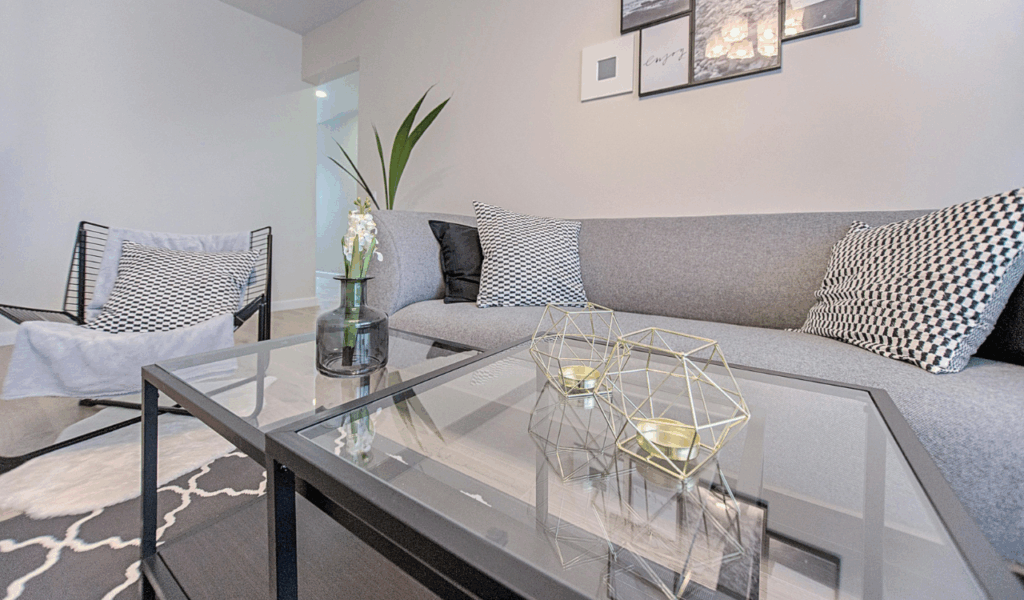 Unbalanced C-Frame Over-Sofa Tables