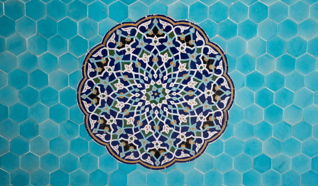 Glass Mosaic Hexagons