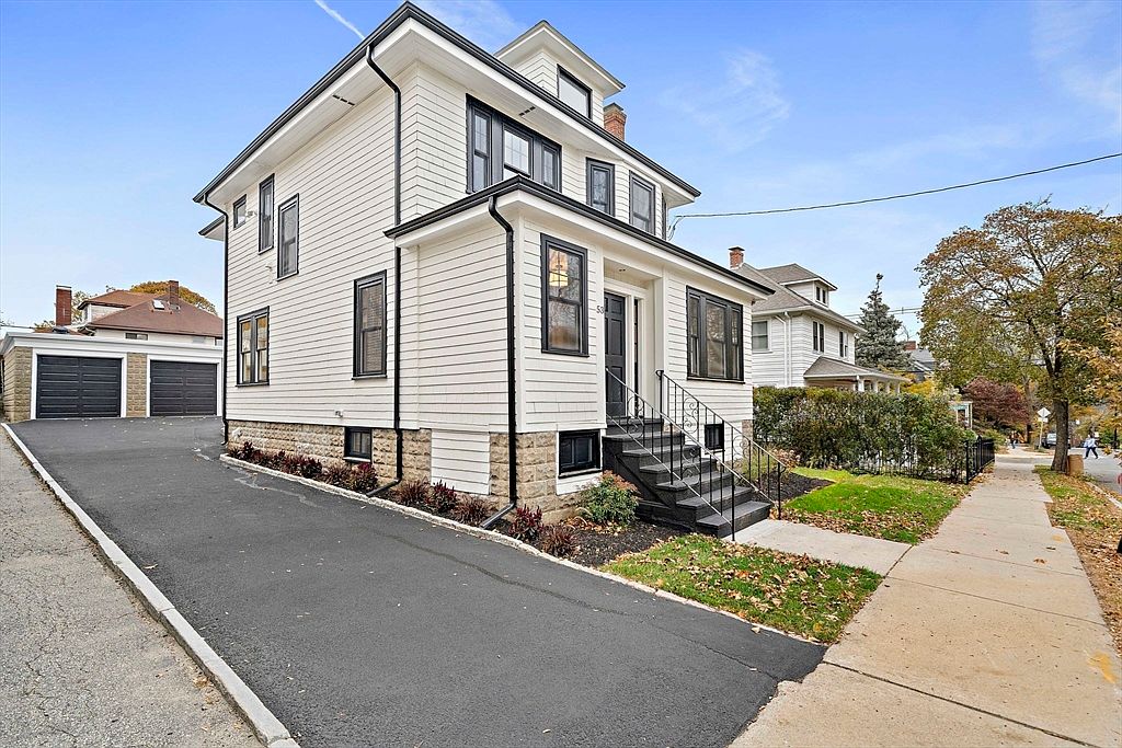 1916 Craftsman Home in Arlington, Massachusetts Featuring Gleaming Wood Floors and an Open Kitchen with an Enormous Island