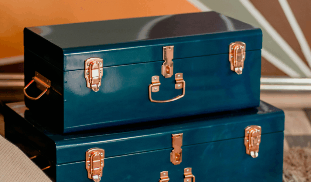 The Decoupage Trunk with "Lid-Lock"