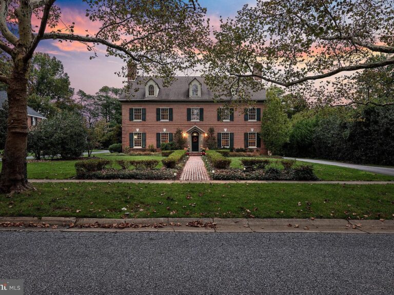 $3M Georgian Colonial in Wilmington, Delaware, Featuring 6 Bedrooms and a Grand Entertaining Lower Level with Speakeasy-Style Bar