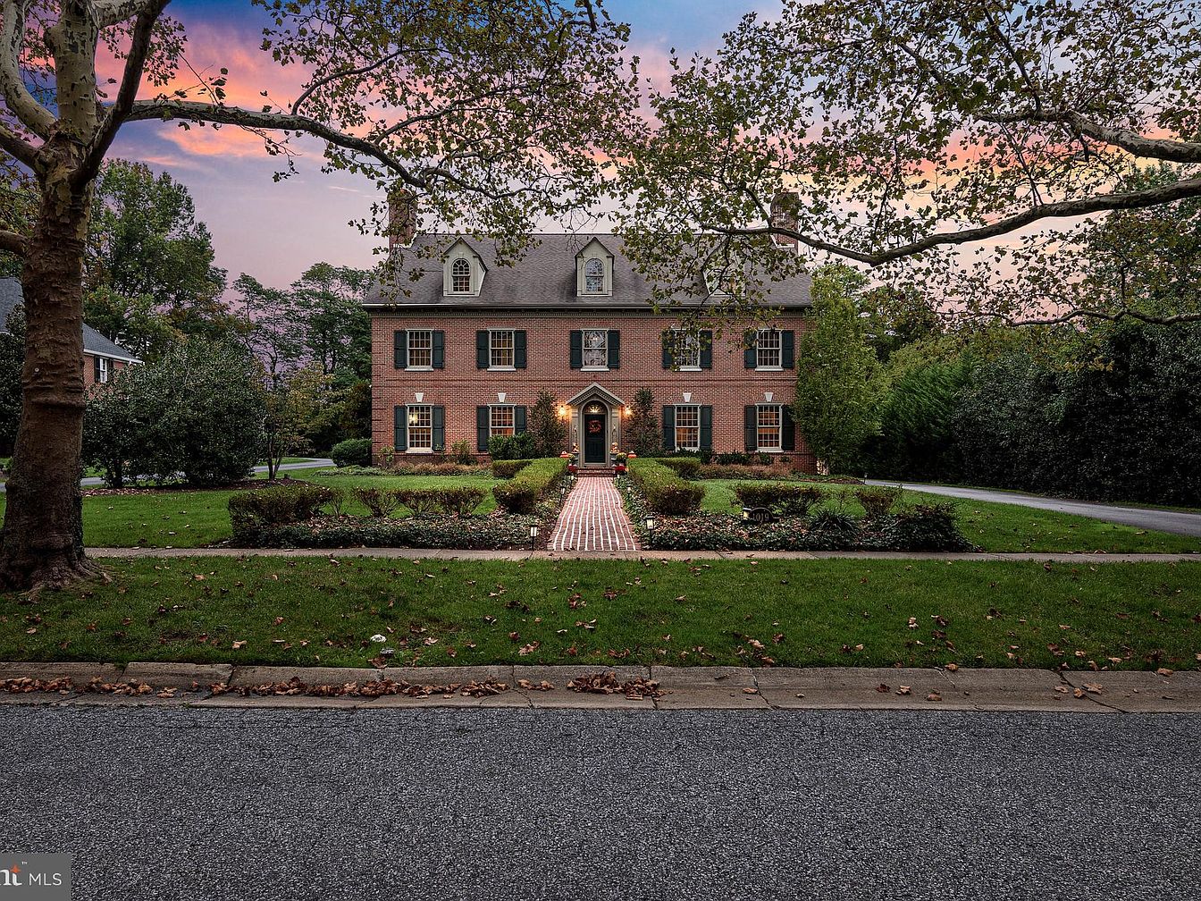 $3M Georgian Colonial in Wilmington, Delaware, Featuring 6 Bedrooms and a Grand Entertaining Lower Level with Speakeasy-Style Bar
