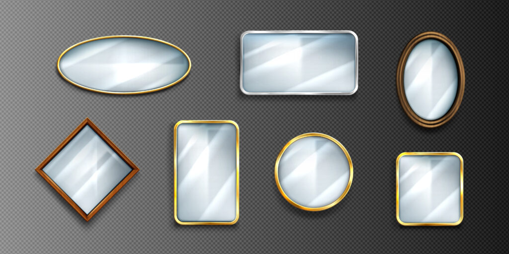 Decorative Mirrors With Distorting Shapes