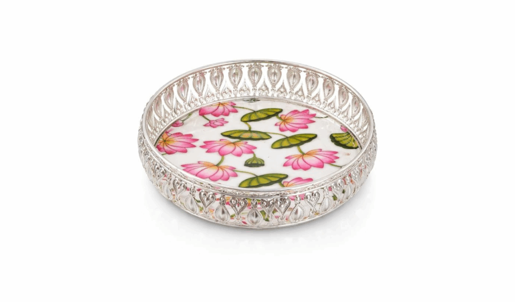 Metallic Edge Filigree Trays
