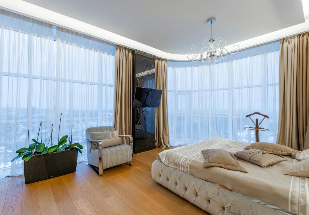 Floor-to-Ceiling Curtains for Height