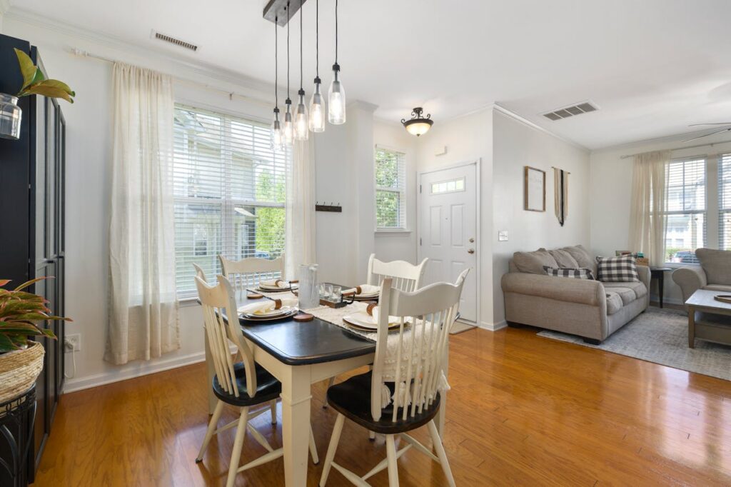 Statement Lighting Over The Dining Table