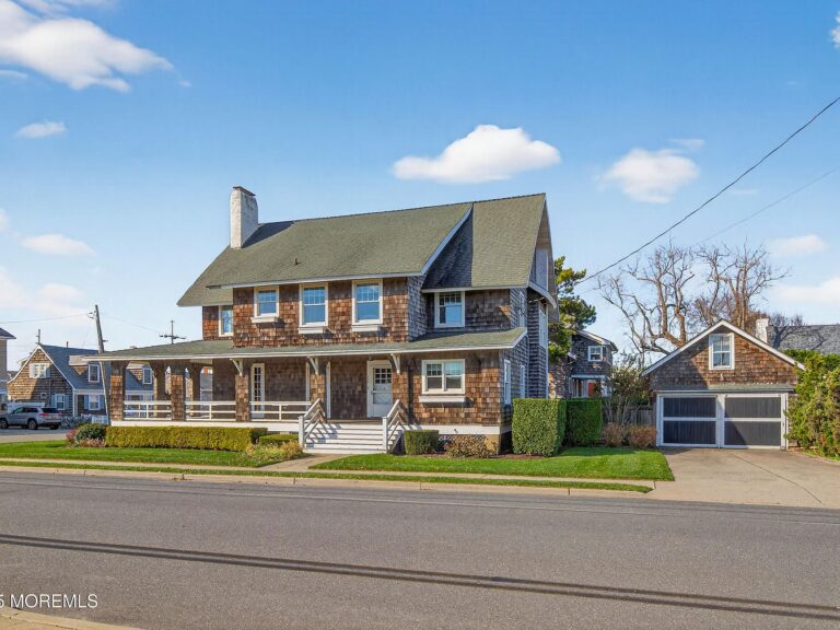 Timeless 1913 Coastal Retreat in Bay Head, New Jersey with French Doors, a Wraparound Porch, and Expansive Lot on the Gold Coast
