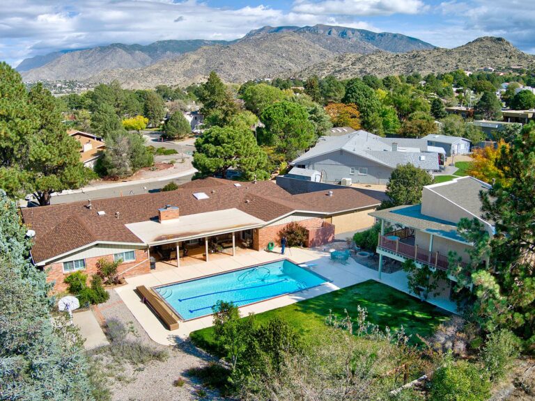 1968 Estate in Albuquerque, New Mexico, Set on 1.6 Acres with a Resort-Style Pool, Full Casita, and 1,500+ sq ft Garage Space