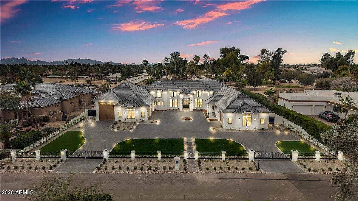 A Unique 2025 French Chateau Estate in Scottsdale, Arizona Featuring 6 En-Suite Bedrooms, and a Resort-Style Saltwater Pool