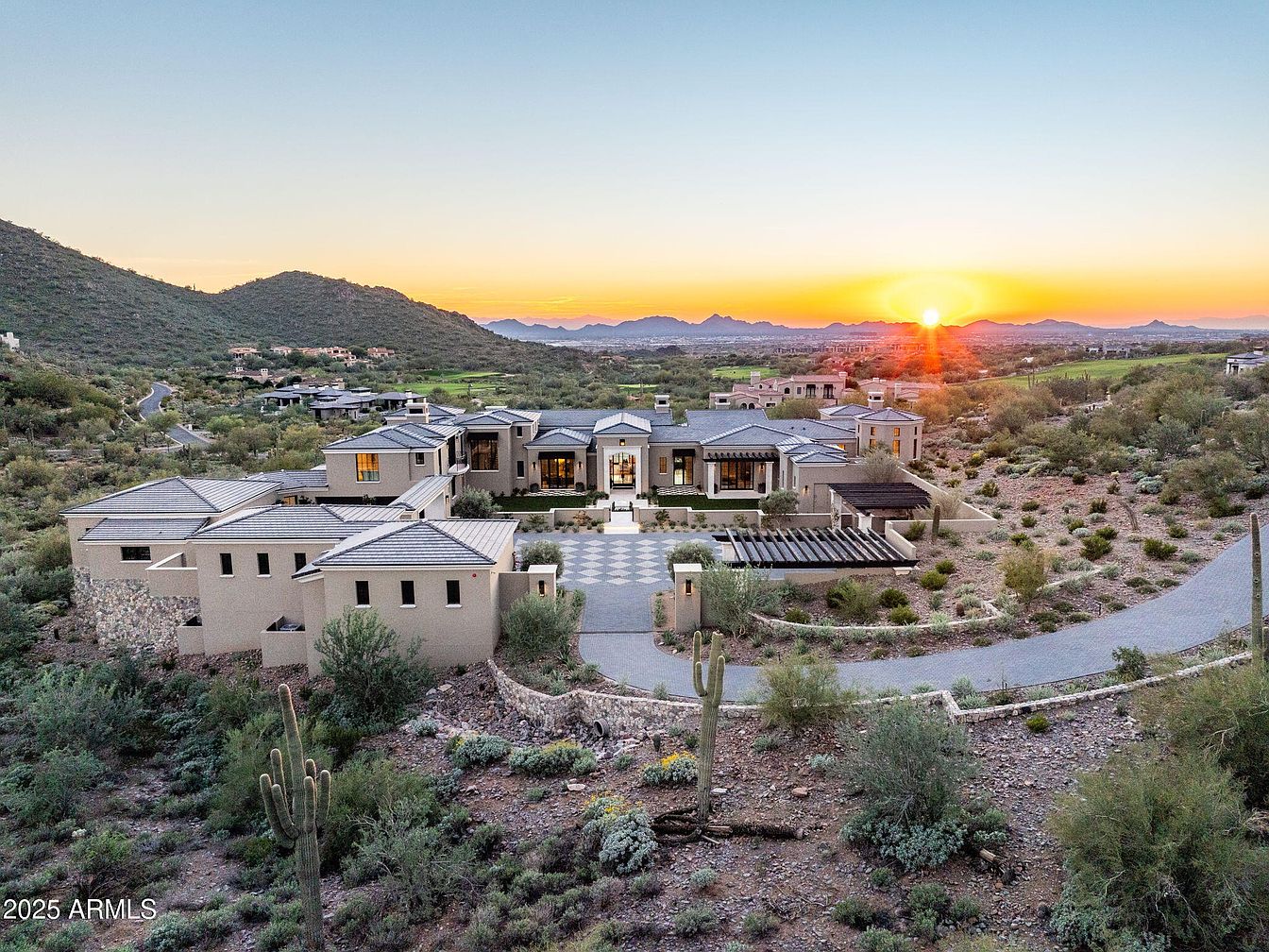 $25M Mediterranean Estate in Scottsdale, Arizona, Featuring 12,128 SF of Luxury, Five Bedroom Suites, and Views of McDowell Mountains
