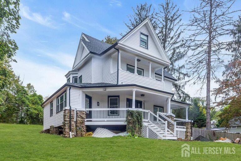 This 1900 Historic Home in Bernardsville, New Jersey, Featuring Mountain Views, Modern Farmhouse Style, and a Serene Suite Balcony