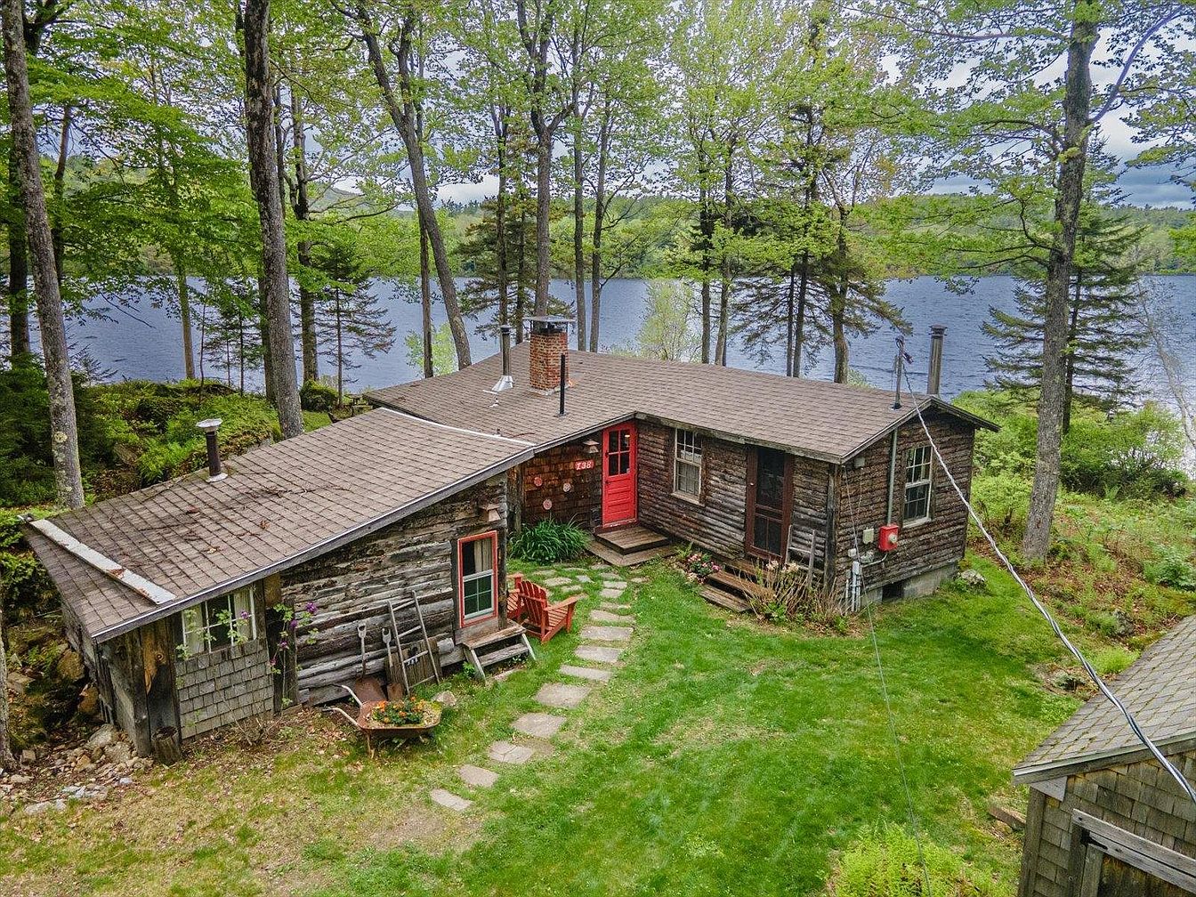 1906 Rustic Retreat on Lake Nubanusit, Nelson, New Hampshire, Featuring 428 Feet of Waterfront, and Two Charming Guest Cabins