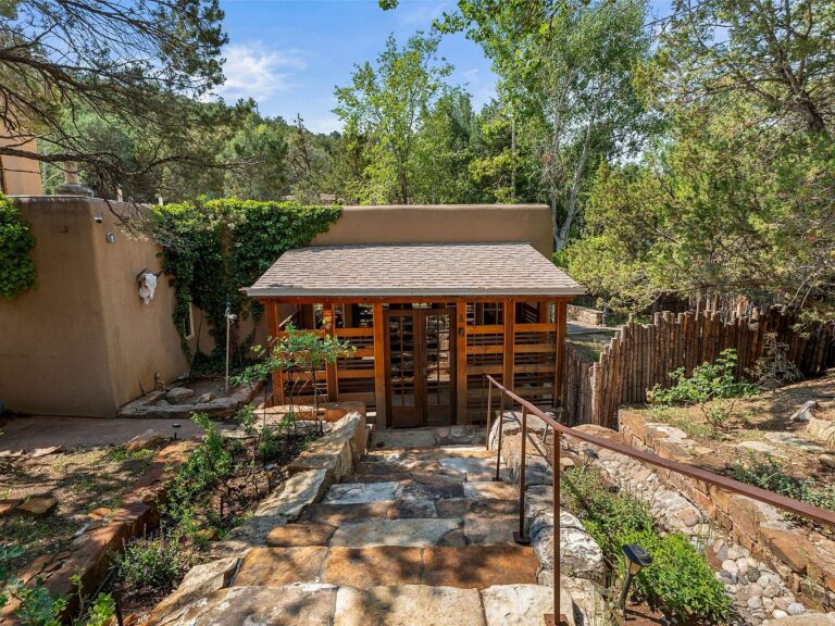 Charming 2002 Santa Fe Retreat in New Mexico with Imported French Features, Dual Living Spaces, and Just Miles from the Ski Basin