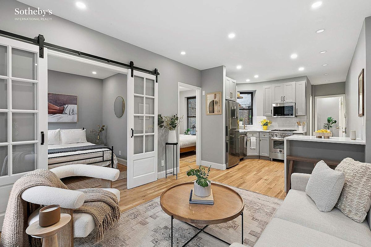 Experience a Stylishly Renovated 1910 Gem in New York Featuring a High-End Chef’s Kitchen and Spa-Like Bathroom Retreat