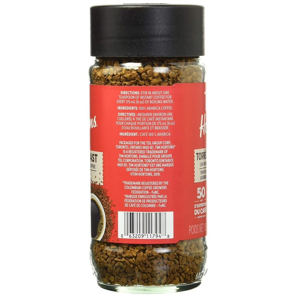Tim Hortons Instant Coffee 100g