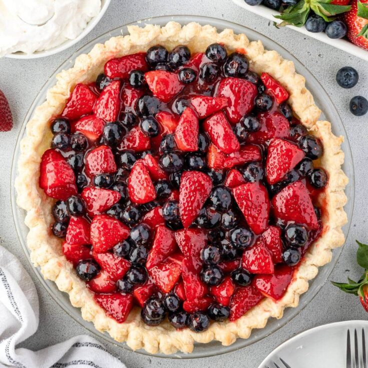 Image for Fresh Blueberry Strawberry Pie (Without Jell-O!)